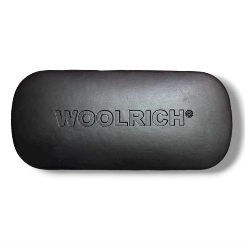 WOOLRICH Black Hard Glasses CaseHard case for glasses or sunglasses Tan flock